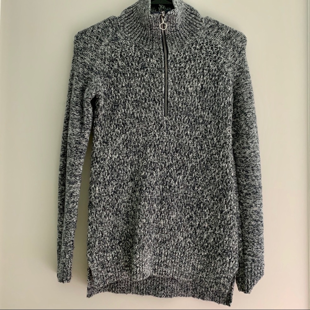 Tommy Hilfiger 1/4 Zip Knit Gray Heather Sweater